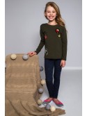 Blouse with khaki patches NDZ8129 - Online store - Boutique